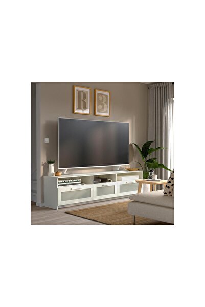 IKEA tv sehpası, beyaz, 216x41x54 cm