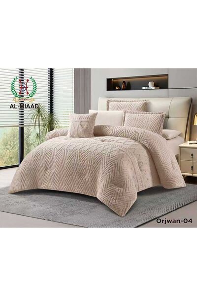 ALMIAAD Double winter quilt with rabbit fur for a soft touch