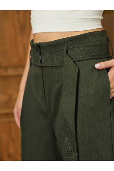 MODA S&S BZLİNE Buckled Gabardine Trousers