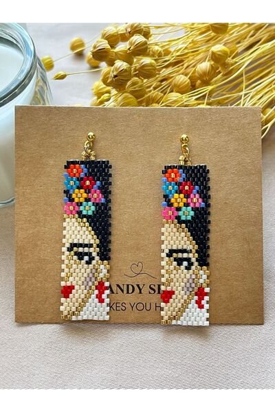 hand shey Ressamın Rüyası - Miyuki Boncuk Küpe | El Yapımı | Çelik Aparatlı