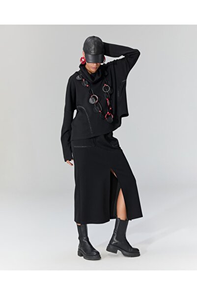 LAMANTE Yırtmaçlı Midi Etek