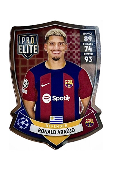 Topps بطاقة MATCH ATTAX 2023/24 23/24 رونالد أراوجو برو إيليت كروم شيلد بدون ...