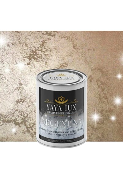 YaYa Color Vopsea decorativa de Lux Argentina, Maro Deschis, cu Efect 3D Stelat, 2 Litri