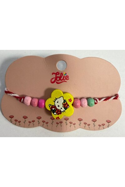 Flippy Martisor Bratara Multicolora pentru Copii, din Lemn si Textil, Model 13