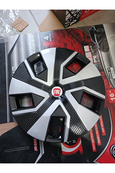 Universal Fiat Linea/Punto/Albea/Palio Uyumlu 15 inç Jant Kapağı 4'lü Takım Amblem Hediyeli