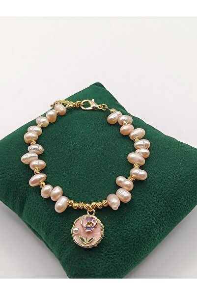 M&S Bijuterii Pembe Doğal İnci Bileklik