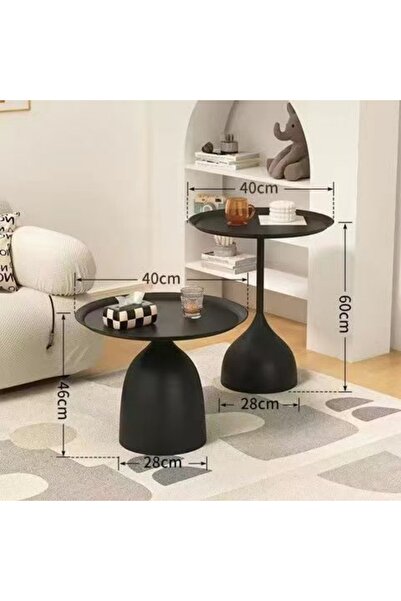 iron candy طاولتان جانبيتان معدنيتان متداخلتان حديثتان للقهوة