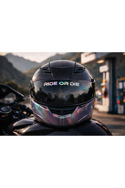 AlpiLeo Ride Or Die Vizör Sticker | Oto, Scooter, Motosiklet Kask Yazısı | Ho...