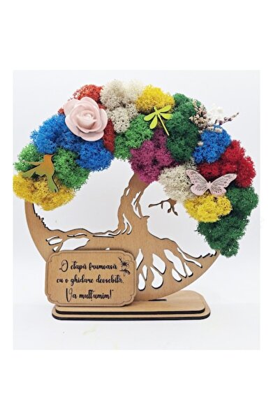 OEM Decorative Painting - The Tree of Life with Stabilized Lichens and Decora...