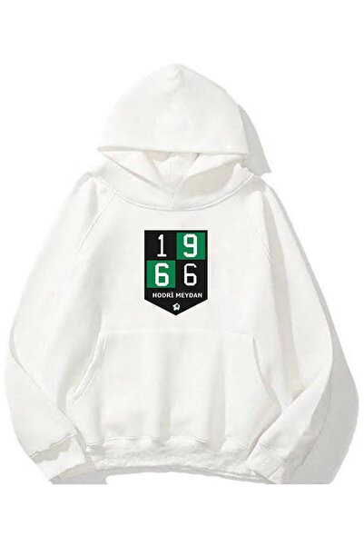 Bestteks تي شيرت هودري ميدين أخضر وأبيض للجنسين