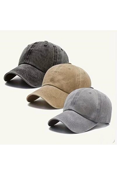 akix قبعة رياضية عتيقة للجنسين قابلة للتعديل حسب الرأس 3 قطع