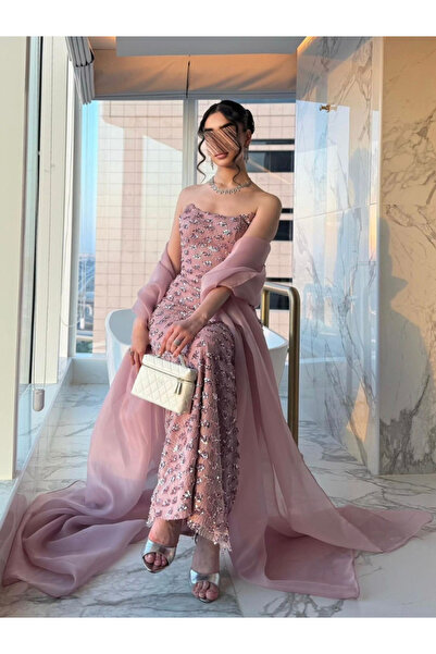 asos design kimono midi dress with delicate beaded embellishment Long Bridal Corset Beaded Sequin Overskirt Wedding Dress main image 0