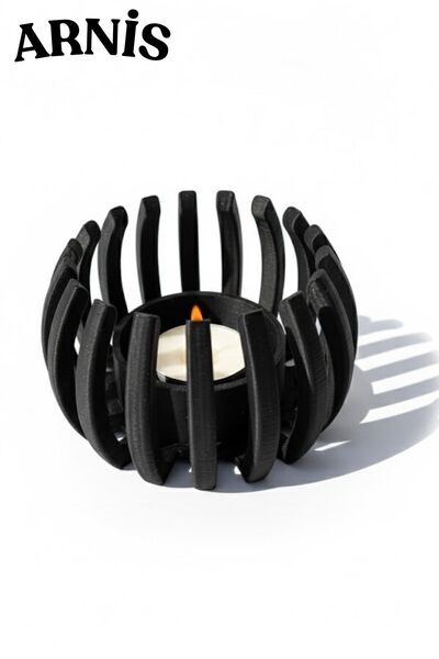 ARNİS Dekoratif Lüx Kafes Mumluk / Mum HEDİYELİ / Modern Mumluk Tealight/ 7 R...