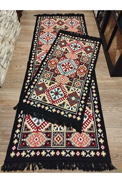OEM 1+1 Set Woven Rugs, Double-Sided, Size 60 x 120 cm + 80 x 200 cm H&H 65
