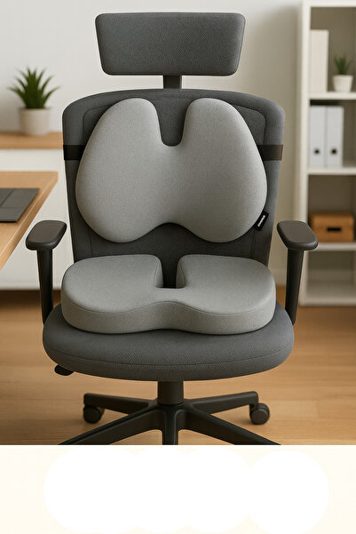 VİSCOMAX Araç Ofis Koltuğu ve Tüm sandalyelere Uyumlu Ortopedik Bel ve Oturma...