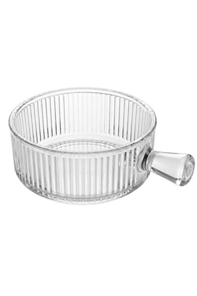 DECOLFİN طبق تقديم زجاجي دائري بمقبض