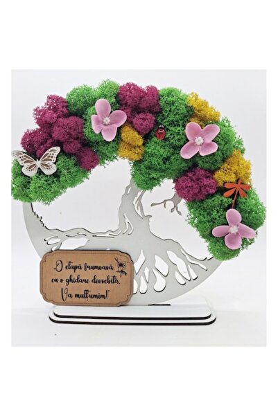 OEM Decorative Painting - The Tree of Life with Stabilized Lichens and Decora...