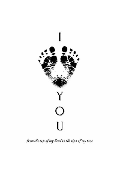 TinyPrint Stüdyo I Love You Temalı Seri El Ve Ayak İzi Anı Hatıra Seti Bebek ...