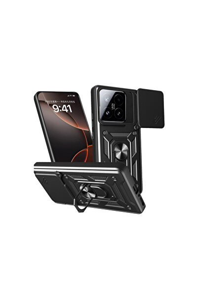 Twin Store حلقة عدسة Mi 15T من السيليكون - أسود