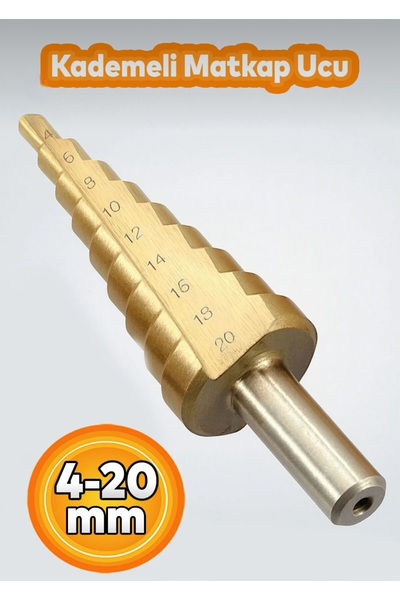 CMC Tools CMC6595 Kademeli Sac Ve Metal Yüzey Delme Matkap Girişli Panç 4-20 mm