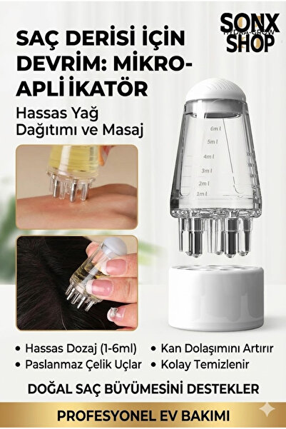 sonx Aplikator za kosu i masažni češalj Koža u 1 - Precizan aplikator za ulje...