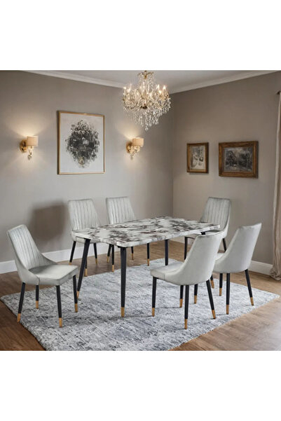 Tasamem Dafia Marble dining table with 4 chairs