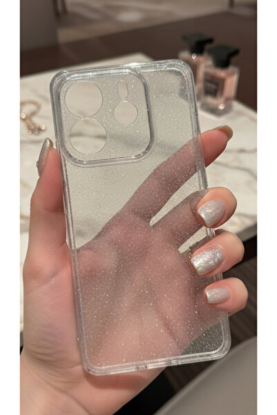 Hatreds Xiaomi Redmi Note 14 4G İçin Uyumlu Premium Simli Şeffaf Koruyucu Ark...