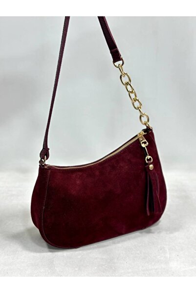 My Easy Shop Geanta de dama Geanta de umar din piele intoarsa autentica