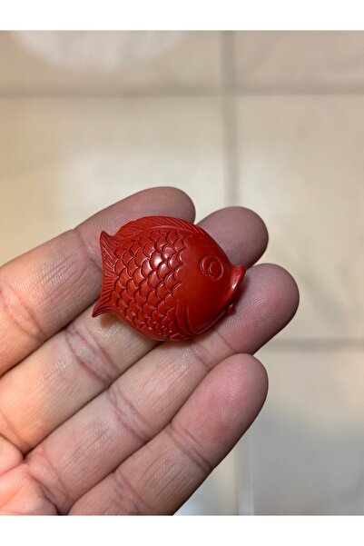 gemsartdeco Zinobar (Zinober) Taşı Balık