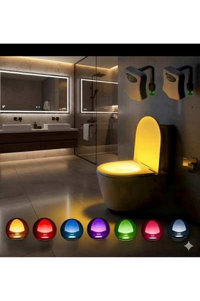ÇağlaDesign 7 renkli hareket sensörlü klozet ışığı