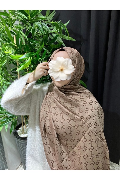 Velora Scarf Çift Taraflı G Desen Şal | Bej,Kahve