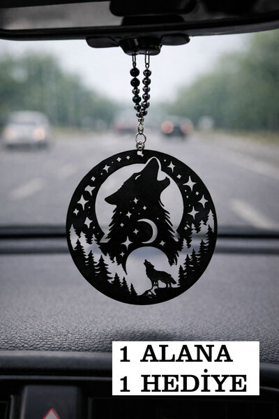 expres hediye زخرفة مرآة الرؤية الخلفية على شكل ذئب أبيض |   زخرفة مرآة السيا...