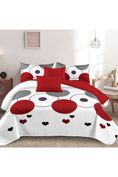 Pucioasa Lenjerie de pat pentru pat dublu 2 persoane Pucioasa, 6 piese, Finet...