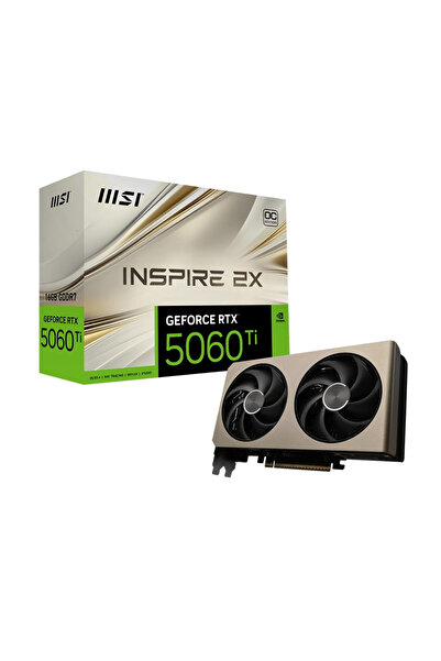 MSI GeForce RTX 5060TI 16GB INSPIRE 2X 16GB GDDR7 128Bit DX12 Gaming (Oyuncu)...