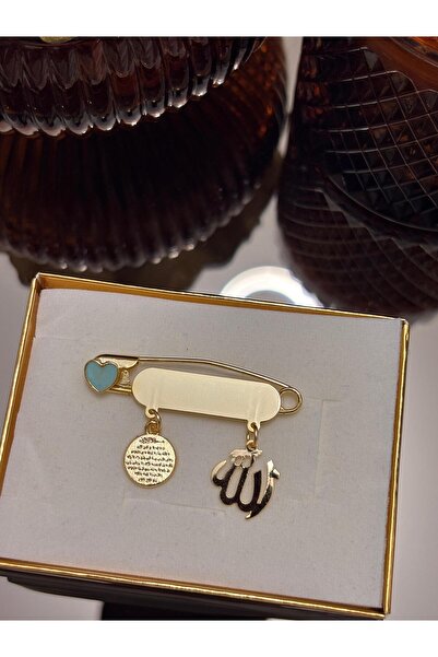 MYESH GOLD KAPLAMA BEBEK/ÇOCUK YAKA İĞNESİ İSİMLİ KİŞİYE ÖZEL