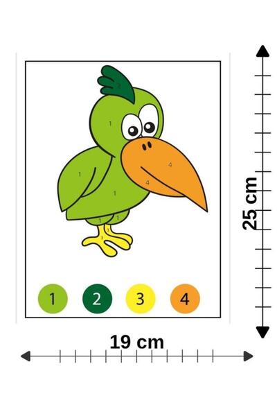 Mu Art Ahşap 10 قطع من الرسم الخشبي بالأرقام رقم 40، نشاط فني للمدرسة، مقاس 2...