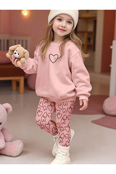 MİLAYS LİFE HOME COLLECTİON Set de trening de iarnă pentru fetiță, bumbac 100...