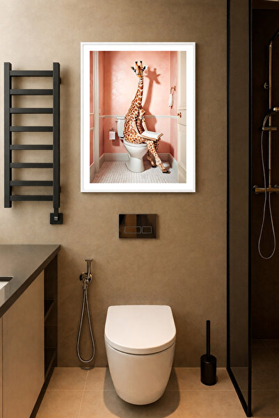 Koi Art Design Beyaz Çerçeveli Tek Parça Modern Temalı Yüksek Kalite UV Baskl...