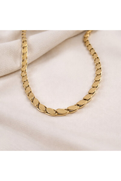 Toz Vintage سلسلة فورجا ذات الحلقات البيضاوية باللون الذهبي، تصميم أنيق، سوار عتيق الطراز