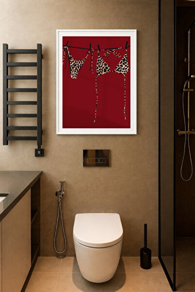 Koi Art Design Beyaz Çerçeveli Tek Parça Modern Temalı Yüksek Kalite UV Baskl...