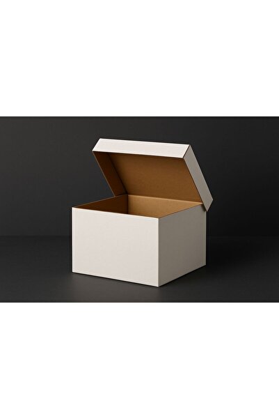 YufiDesign Pasta Kutusu 10 adet, Pasta Taşıma Kutusu, 35x35x35cm Beyaz Kutu