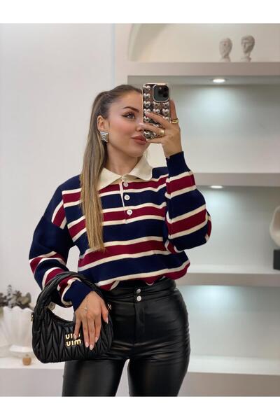 GÜLSEVEN Striped Knitwear Kzak