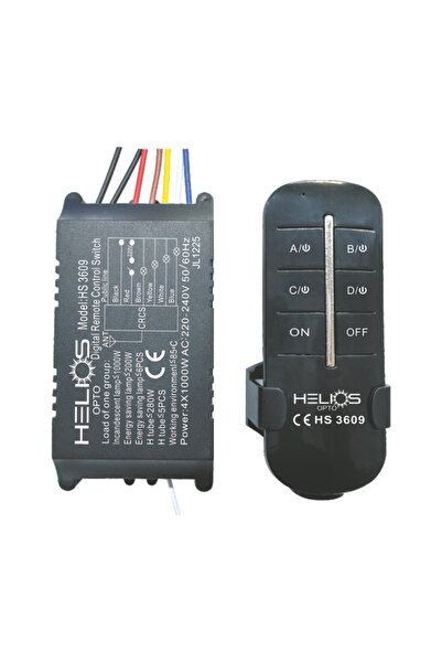 Helios Opto Hs 3609 4 Kanallı Avize Kumandası