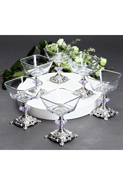 ÇNR Home Collection Kare 6-Piece Cast Iron Footed Presentation Set Magnolia I...