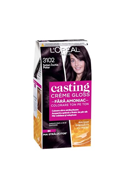 L'Oreal Paris Set 2 x Vopsea Par Semi-Permanenta fara Amoniac Casting Creme Gloss 3102 Saten Inchis, 180 ml