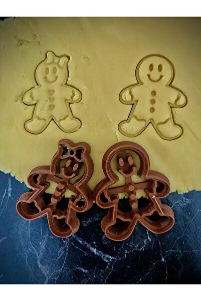 Günyan Store Cookie Man & Cookie Woman 2-Piece Cookie Mold Dough Shaper