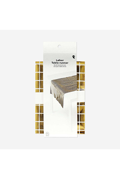 Flying Tiger Copenhagen Altın Parlak Kumaş Runner