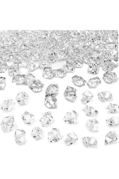 The Bros 150PCS Dazzling Clear & Gold Acrylic Fake Ice Rocks Mini Diamonds fo...