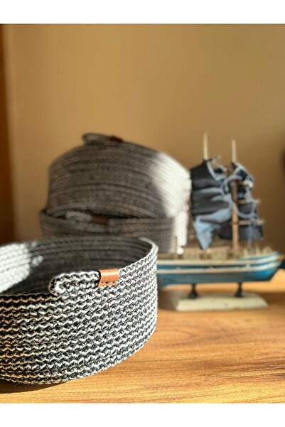 MMSGHOMEDECOR Ψάθινο Καλάθι, Πολυχρηστικό Χειροποίητο Καλάθι Οργάνωσης 3 τεμα...