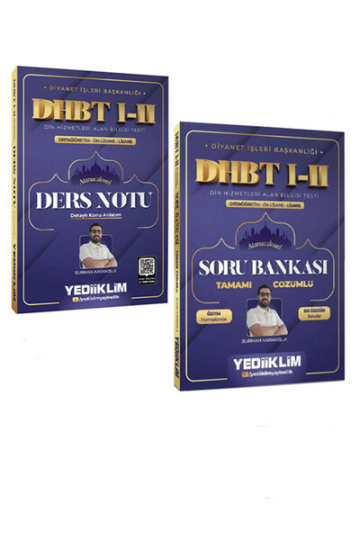 Yediiklim Yayınları Diyanet İşleri Başkanlığı Burhan Karakışla DHBT I-II Orta...